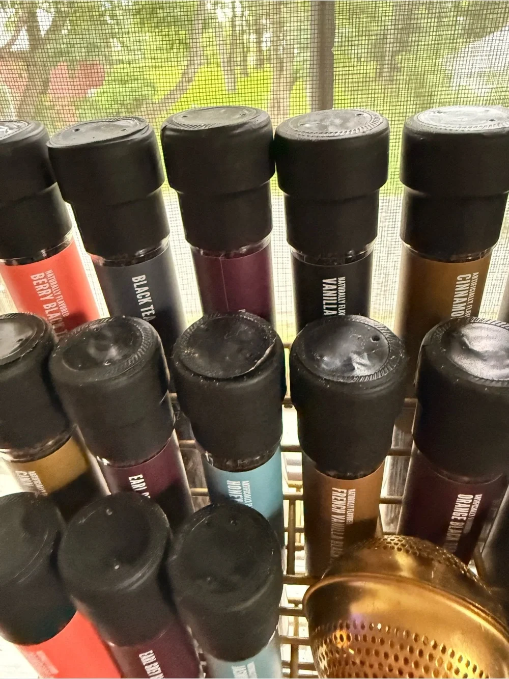 Loose Leaf Tea sample set in decorative stand.